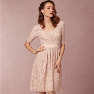 Beautiful BHLDN blush lace Catania dress